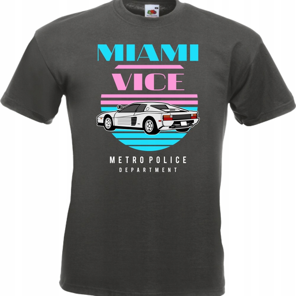 

Koszulka Miami vice auto samochód L grafitowa