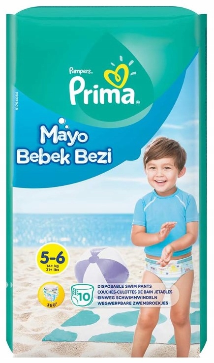 Pampers, plienky na plávanie, Veľkosť 5-6, 10ks