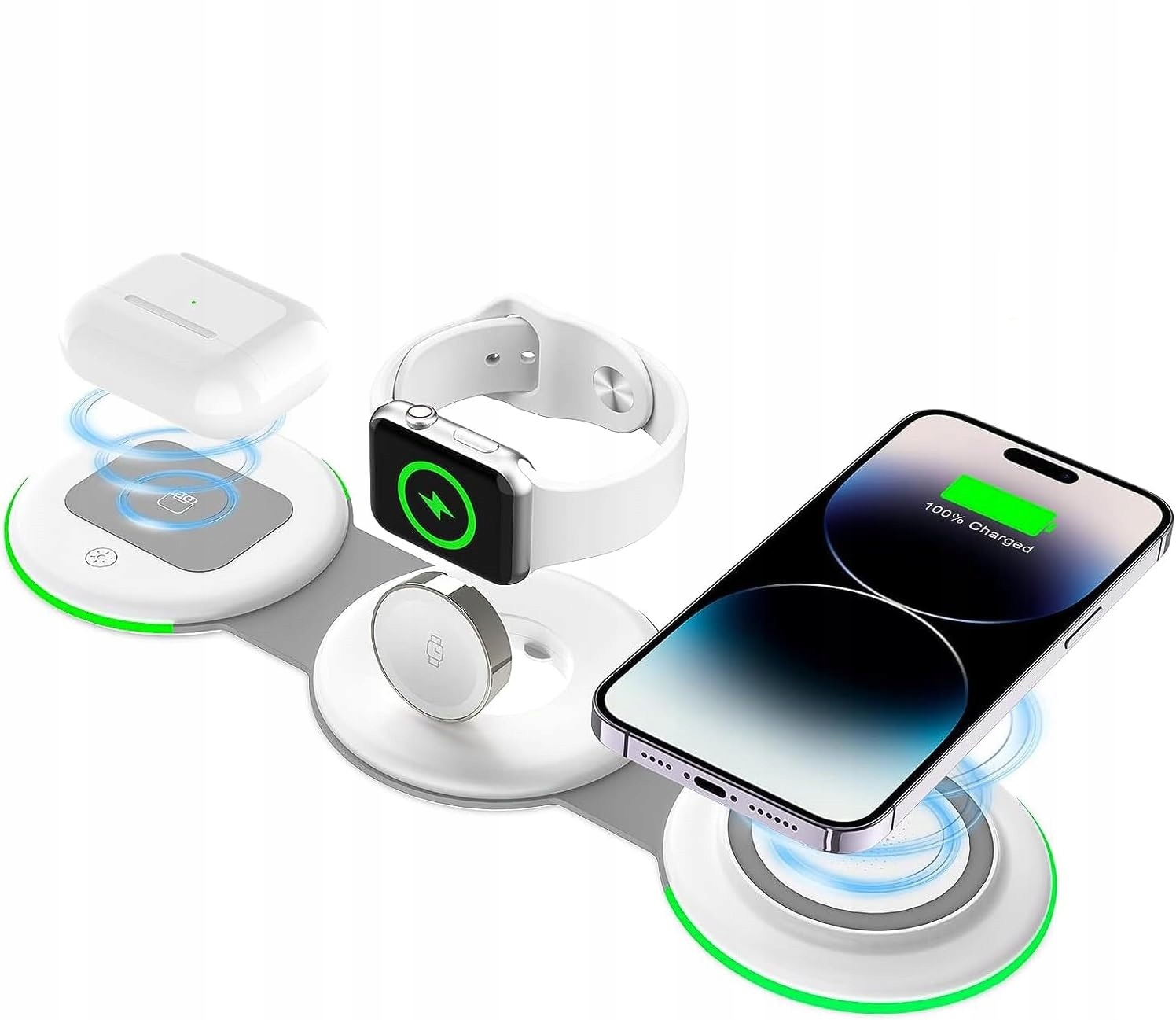 Składana Podróżna Ładowarka Indukcyjna 3w1 15W MagSafe