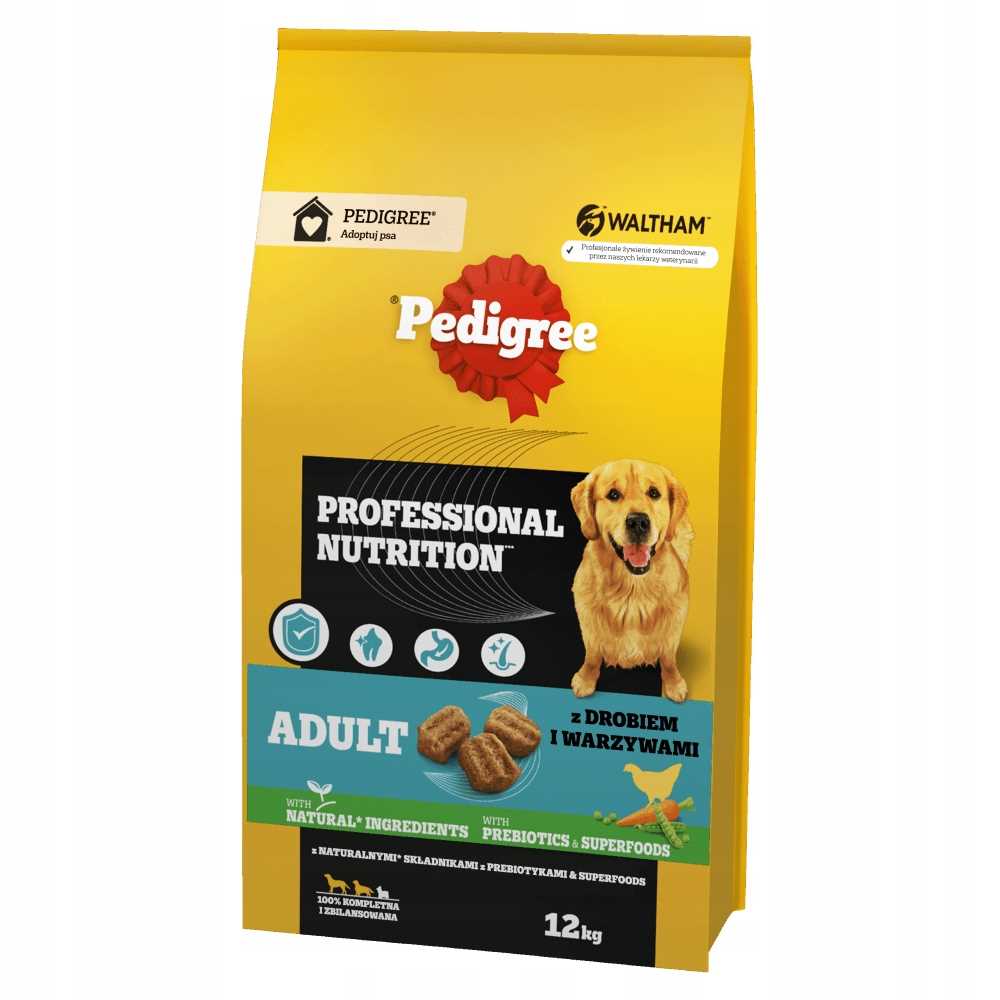 Pedigree Adult 12kg Drób z warzywami Sucha karma dla psa