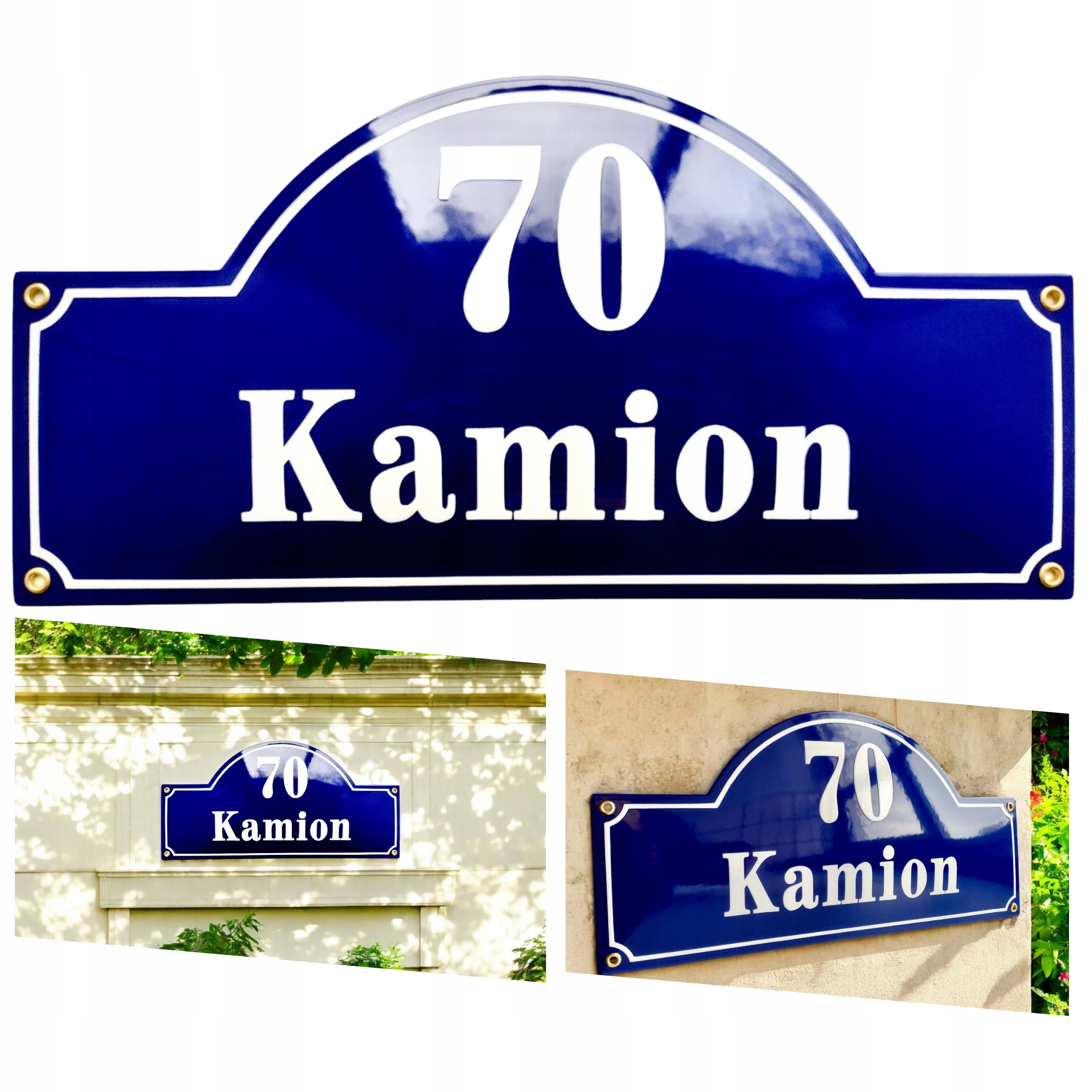 Adresní Tabulka Číslo Domu Kovová Tabulka Na Dům 20x40 CM Smaltovaná