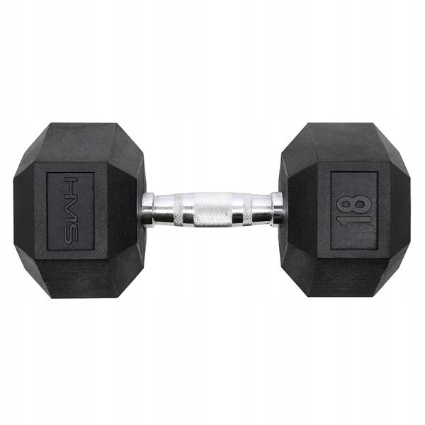 HANTLA STAŁA GUMOWANA HEX 18KG CZARNA HMS Kod producenta 17-66-084