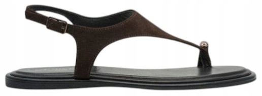 Dámské Žabky Hnědé Stylové Kožené Módní Ploché Sandály Tamaris 37