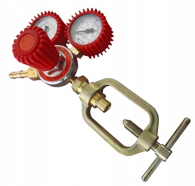 Reduktor acetylen 2 manometry gumowe osłony MOUSE Marka Sherman