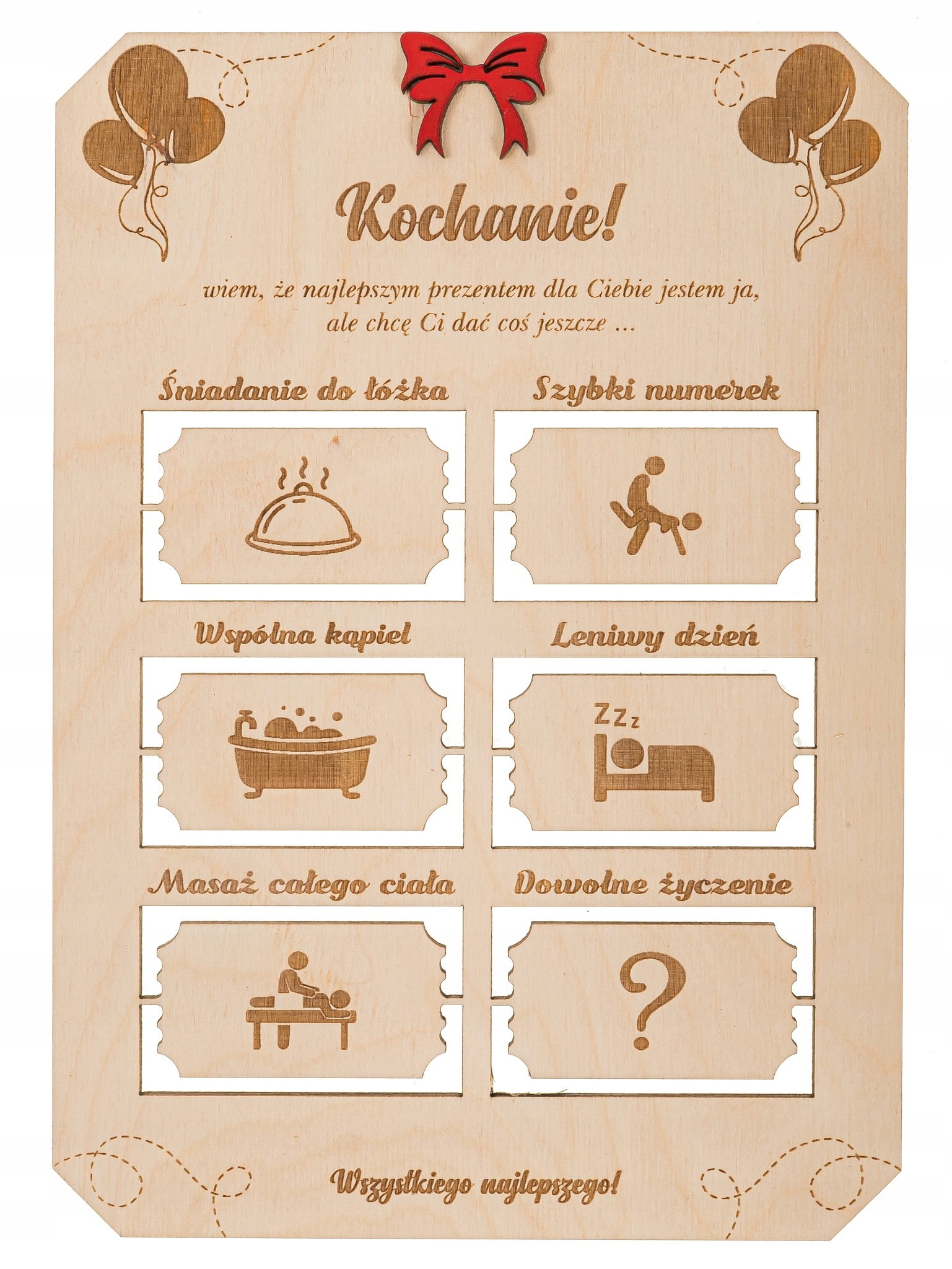 

Na Dzień Chłopaka Bon Dla Niego tabliczka