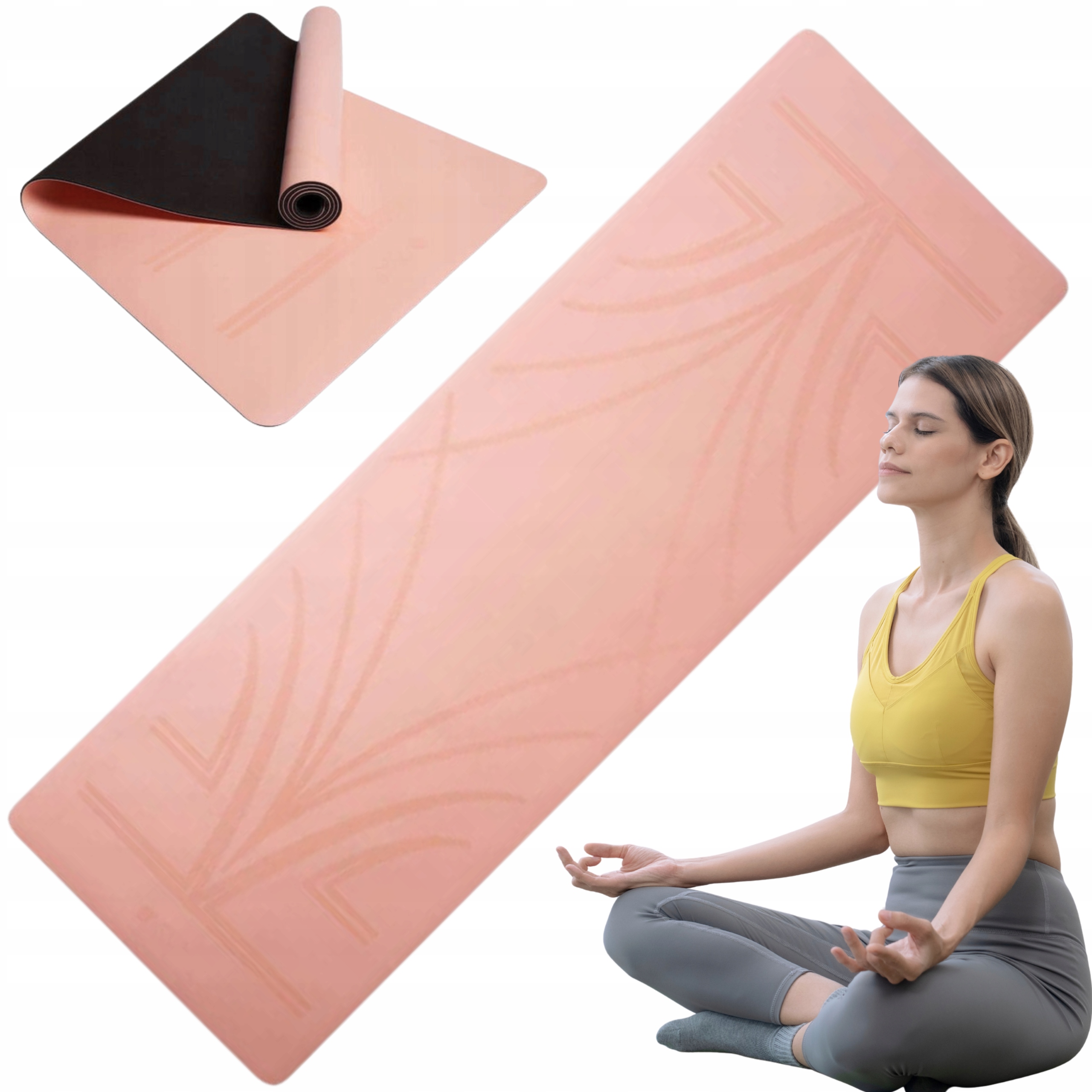 Protiskluzová podložka na jógu Yoga Design Lab 5 mm popruh pro přepravu