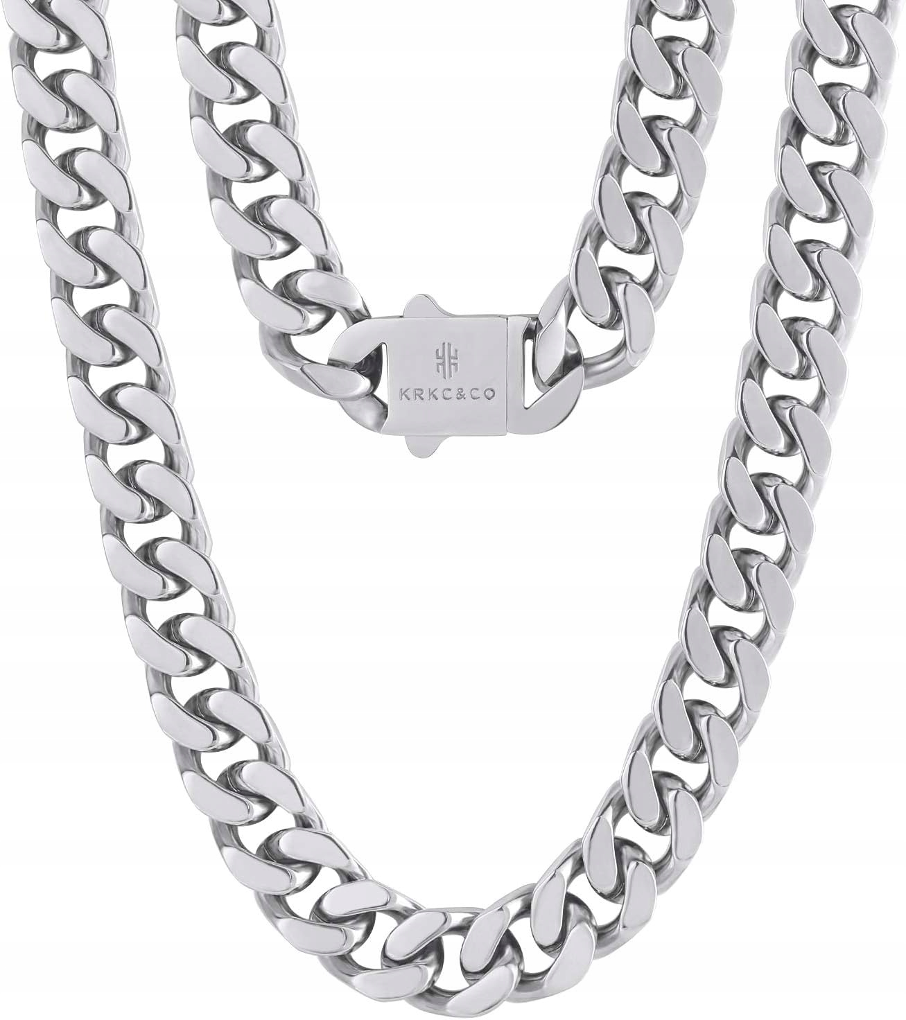 Pánský Řetízek 56 CM Hip-hopový Náhrdelník Krk&amp;co Stříbrná Barva 10 MM