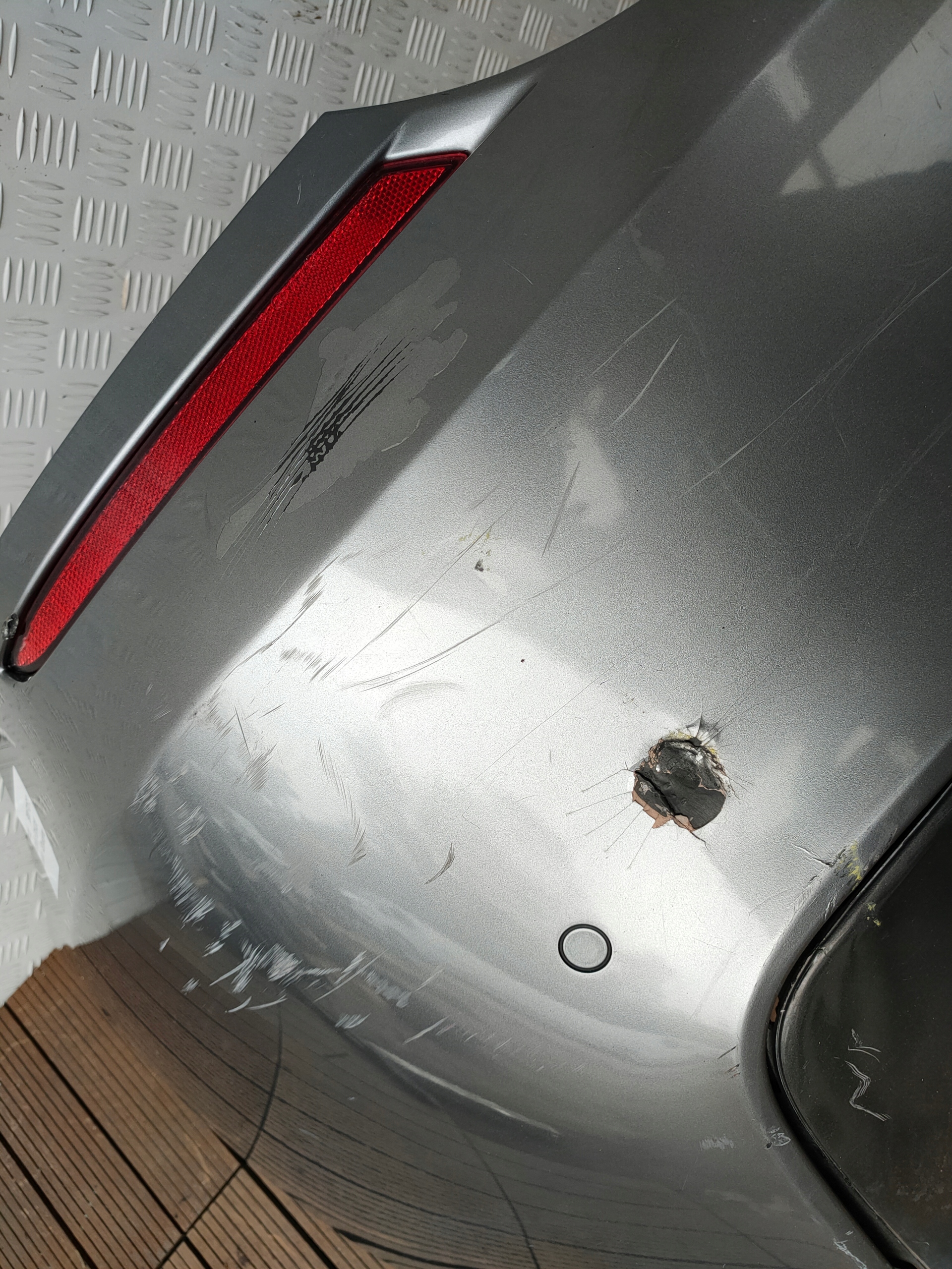 BMW 6 F12 F13 11- bumper rear below PDC rear part diffuser m-packet A52 SPACEGRAU