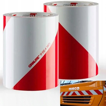 Oralite Reflexná páska bielo-červená typ I 2 rolky x 10mb L+p Sada