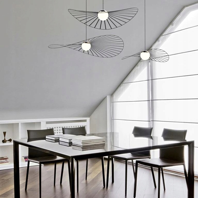 LAMPA WISZĄCA NOWOCZESNA AŻUROWA LED 80cm MODERN Kolor czarny