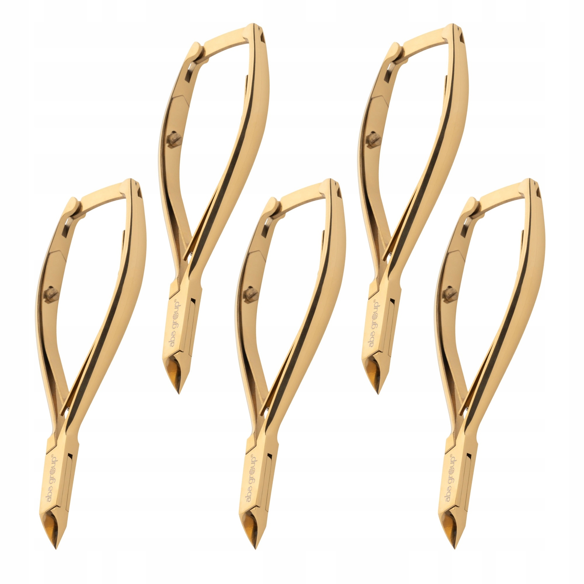 Kleštičky na kůži dvoupružinové zlaté 5 mm Premium Ostré 5 ks Aba Group 1136
