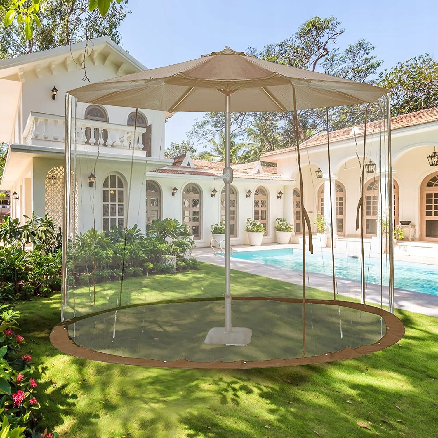 PAWILON OGRODOWY MOSKITIERA PATIO PARASOL 3 X 2.3M Liczba okien brak