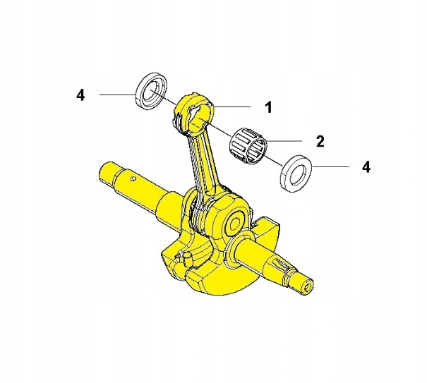 Klikový hřídel pily 543 Xp Husqvarna 597075304