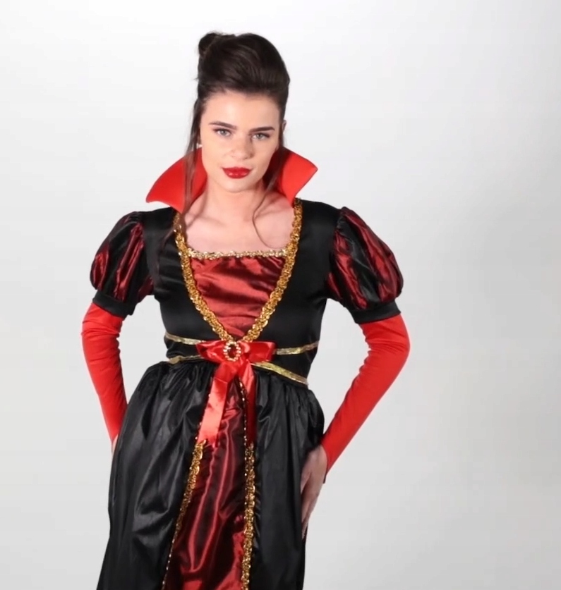 Kostým/ šaty upírské princezny pro dospělé, karneval /Halloween, velikost M/L