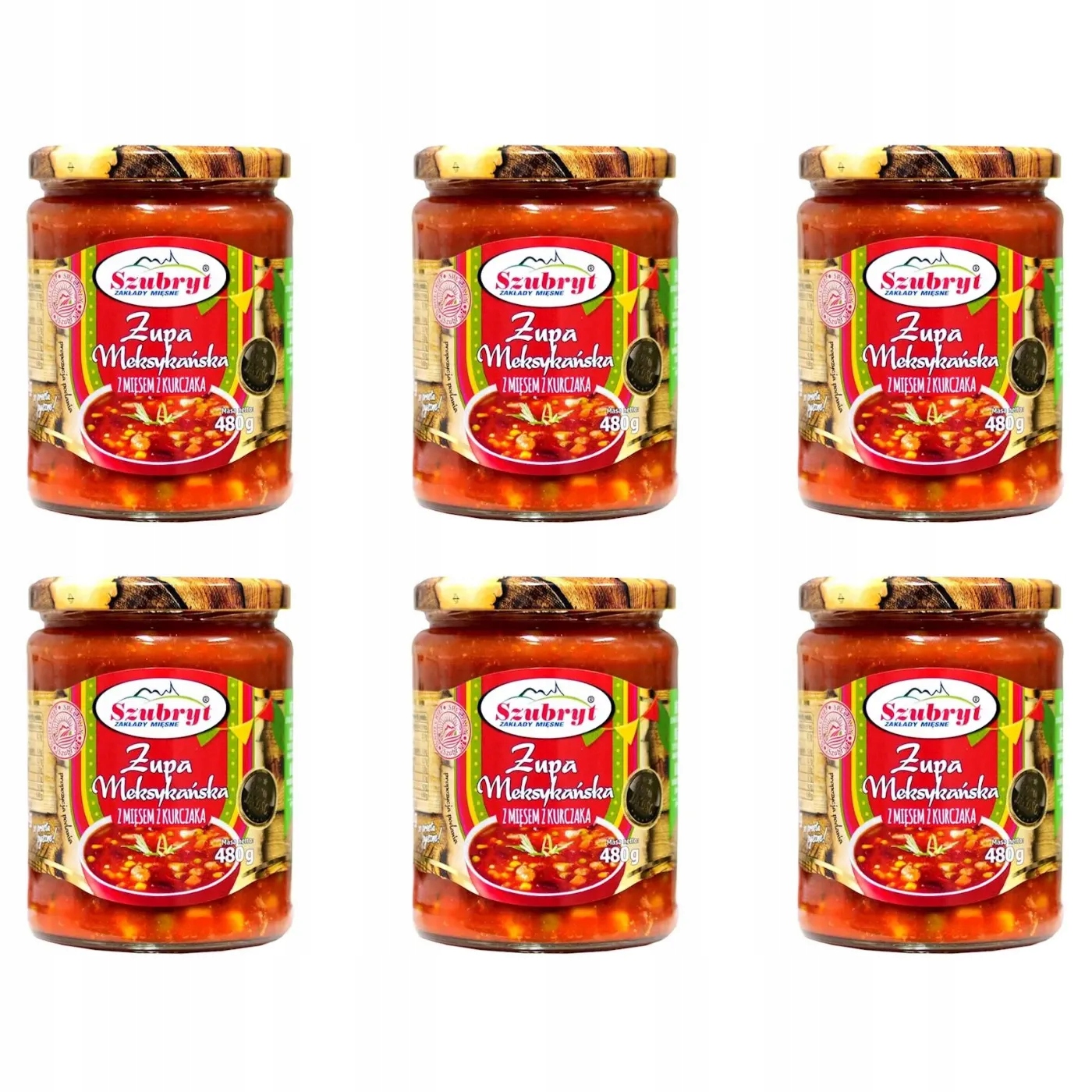 Konzervované potraviny Szubryt Mexická polévka 480 g 6 ks