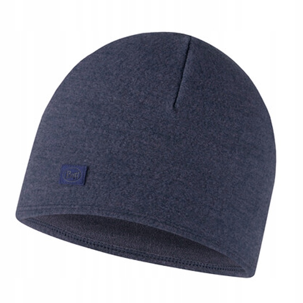 Buff czapka ciepła wełna merino fleece struktura polaru navy granat