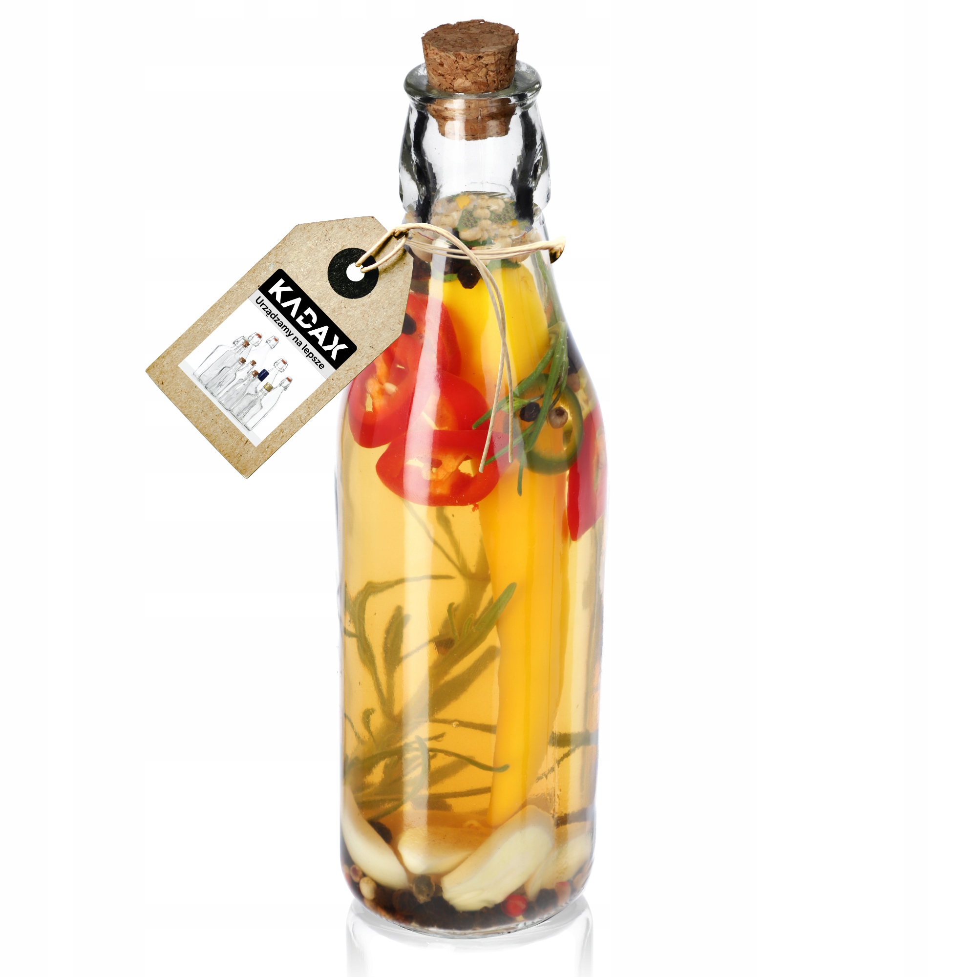 

Szklana Butelka Z Korkiem Na Nalewki Oliwę 225ml