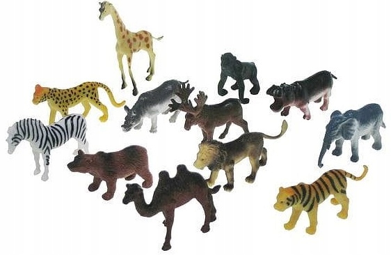 

Zwierzęta Dzikie Lew Żyrafa Słoń Zebra 12SZT 5z