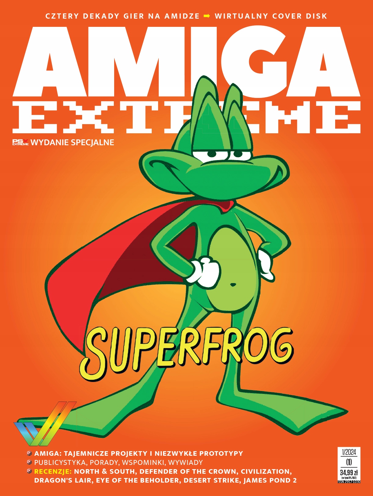AMIGA EXTREME-ОБЛОЖКА SUPERFROG (PSX EXTREME)