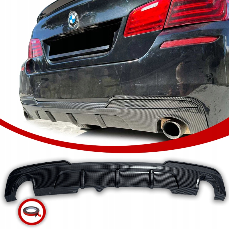 Bmw F10 F11 Difuzér Zadního Nárazníku Spoiler M-performance Carbon Look