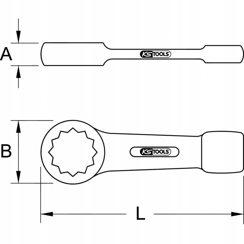 KS Tools Klucz oczkowy do pobijania