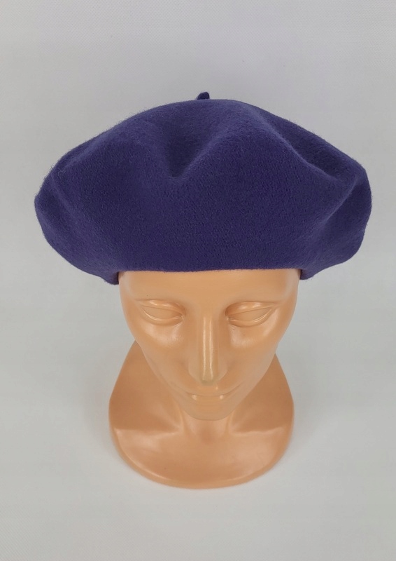 582 BERET FEZKO FIOLETOWY rozm. 11" Materiał dominujący wełna