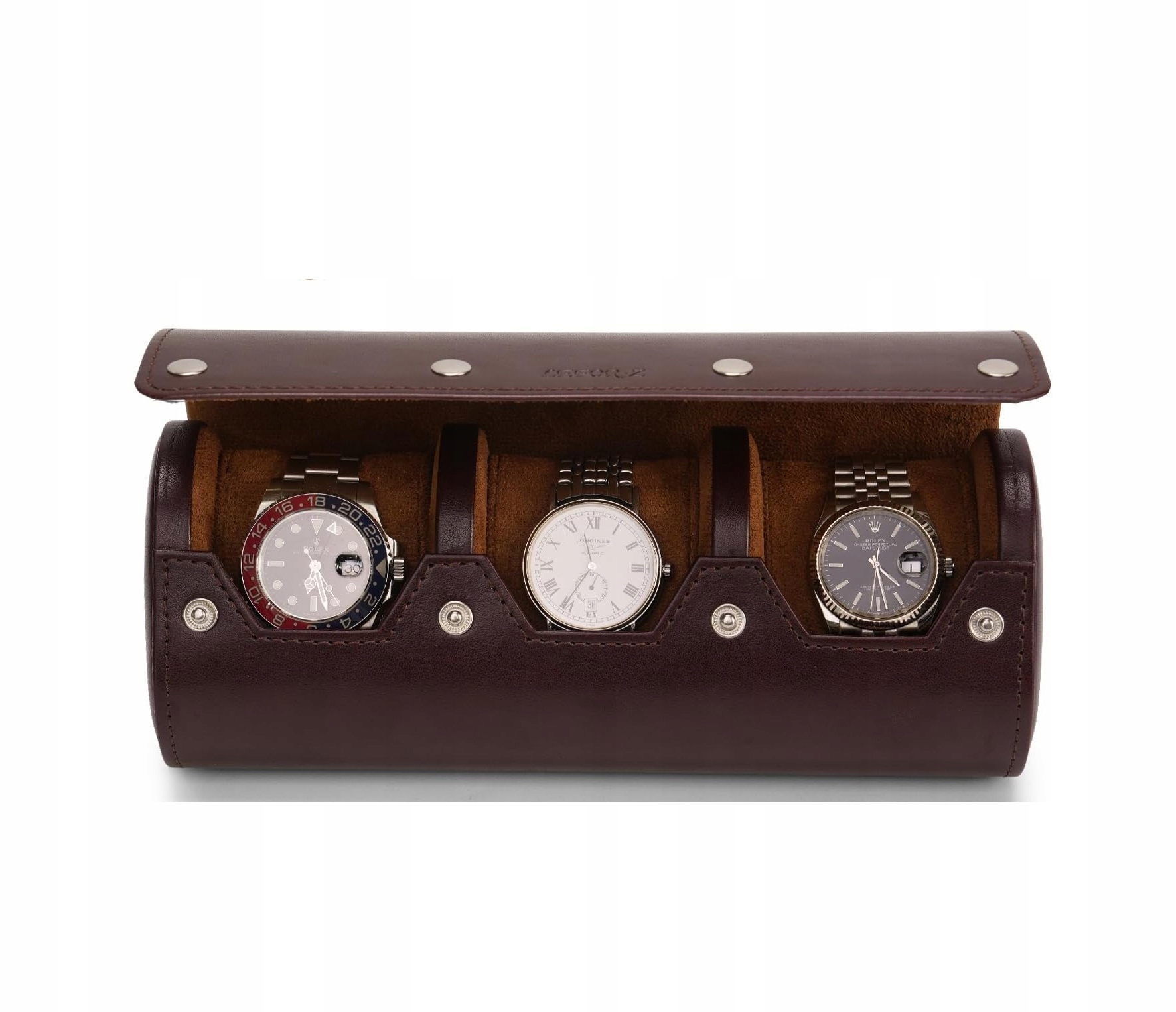 Pouzdro Na Hodinky přenosné kožené pouzdro na 3 hodinky kožené hnědé