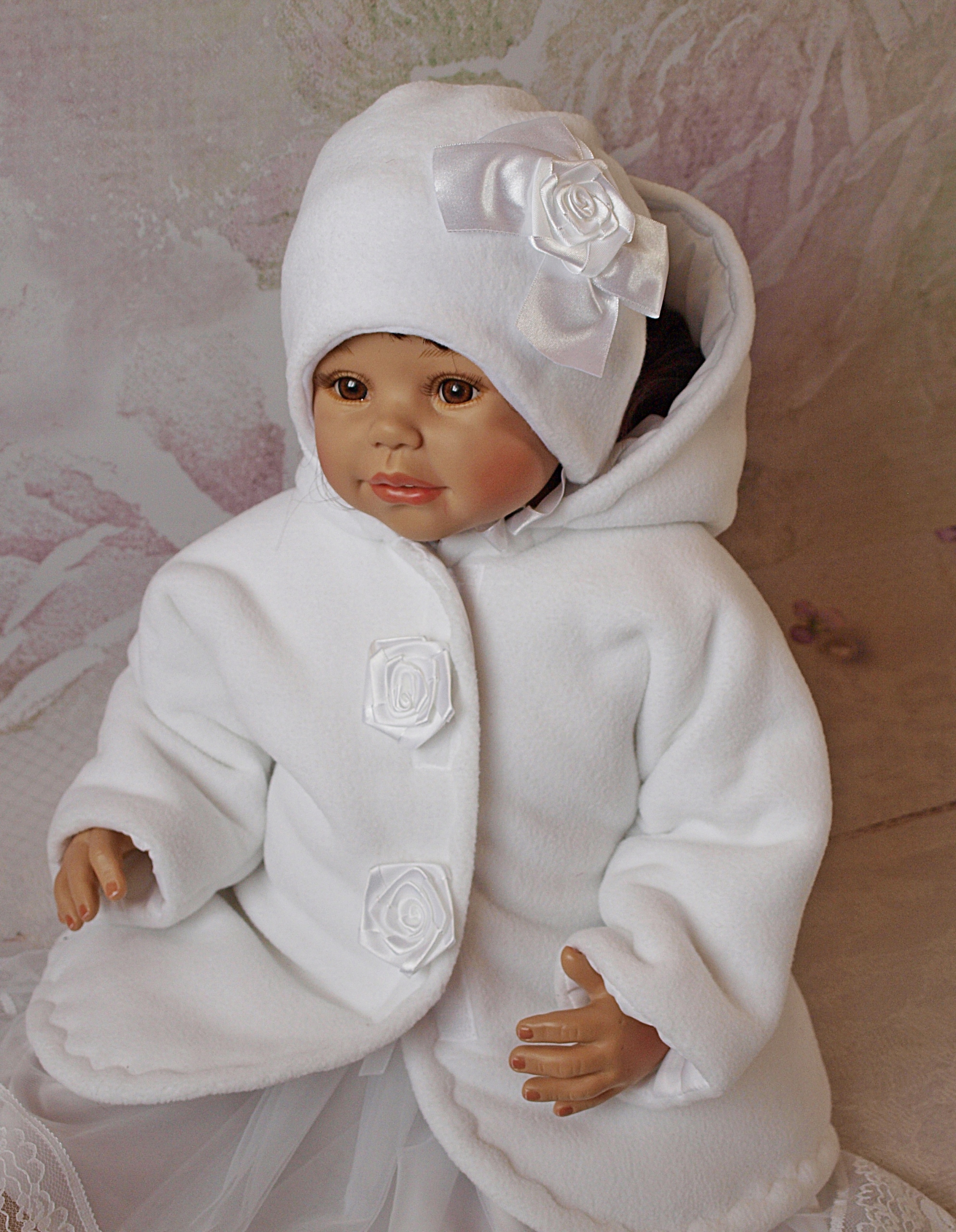 CIEPŁY ZESTAW PŁASZCZYK I CZAPECZKA POLAR 74 LUB 80 Marka Inna marka