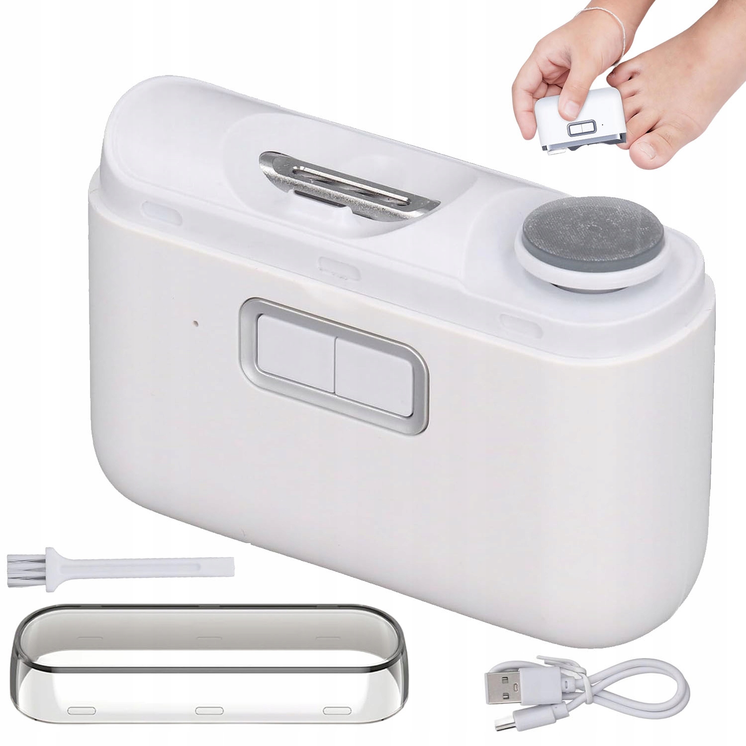 Elektrický Zastřihovač Nehtů Se 2 Rychlostními Režimy Led Světlo