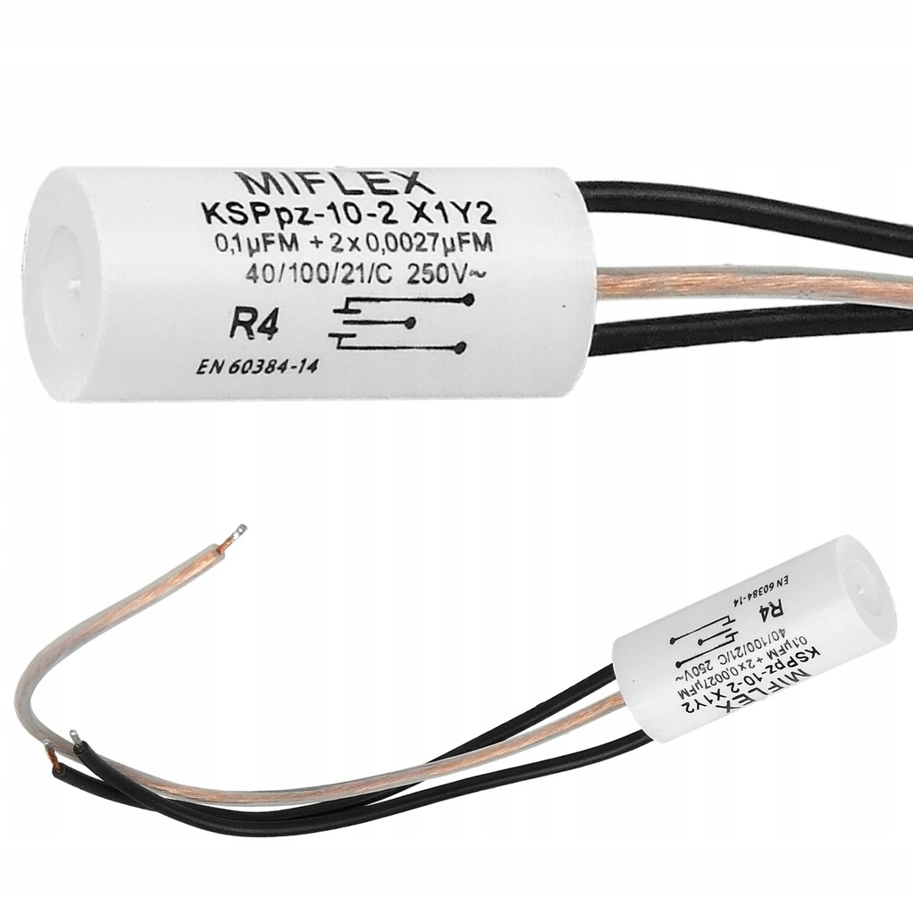 Kondensator przeciwzakłóceniowy Miflex KSPpz-10-2 0,1 uF 250 V
