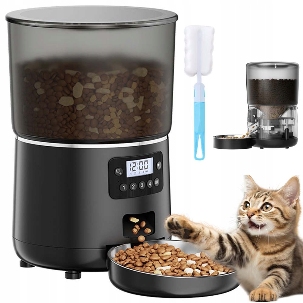 Levně Inteligentní Automatický Dávkovač Krmiva Miska Podavač 4L Pro Kočky Psa