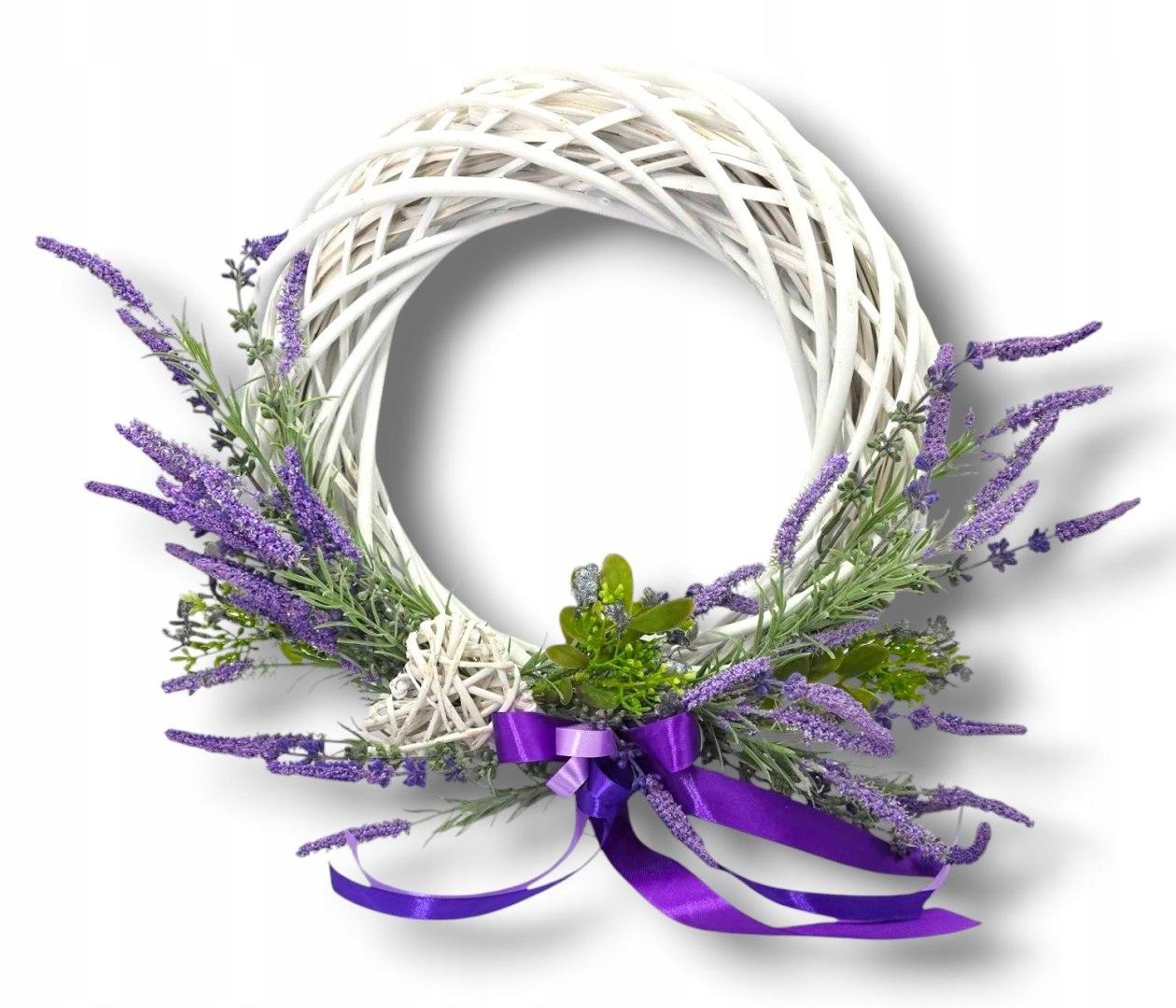 Stylový dekorační věnec s levandulí do domu na dveře