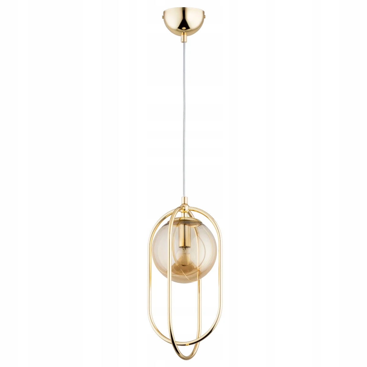 Alfa Binar závěsná lampa koule jantarová zlatá E14 1x10W