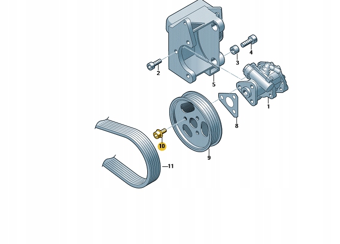 БОЛТ КОЛЕСА ШКИВ M8X14 N90308607 AUDI VW SEAT фото 2