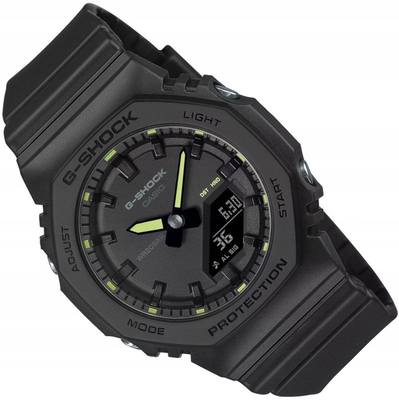Černé Sportovní Hodinky Casio G-shock GMA-P2100SA-1A2ER Neonové Módní WR200