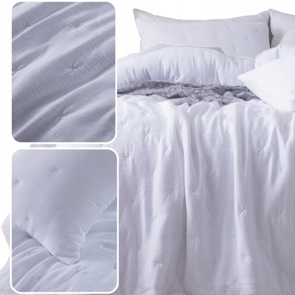 Pikovaná Přikrývka Teplá Deka Na Postel Pohovka Pled 240x220 Stella Bílá