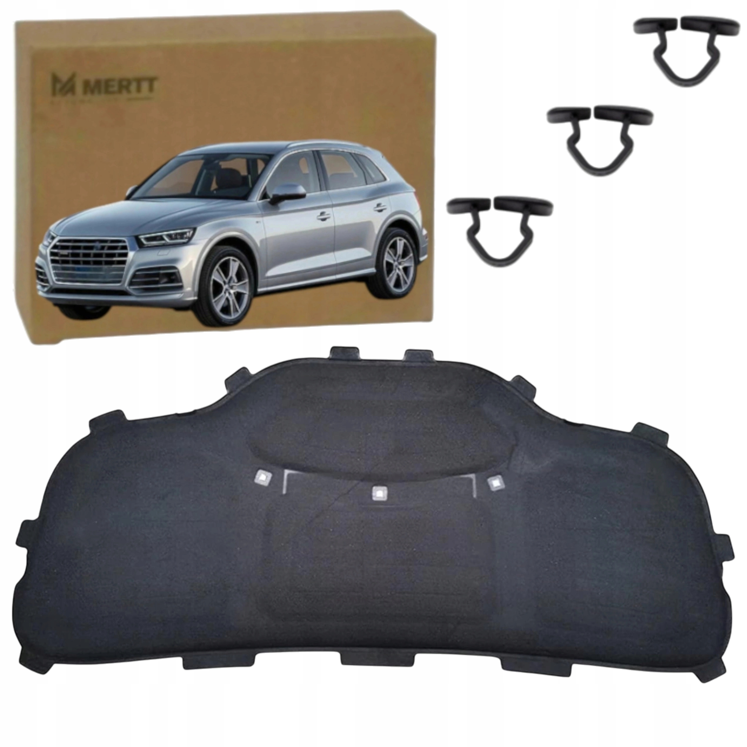 Audi Q5 II Fy 17 – Ztlumení Hluku Podbití Masky 80A863825 Sponky