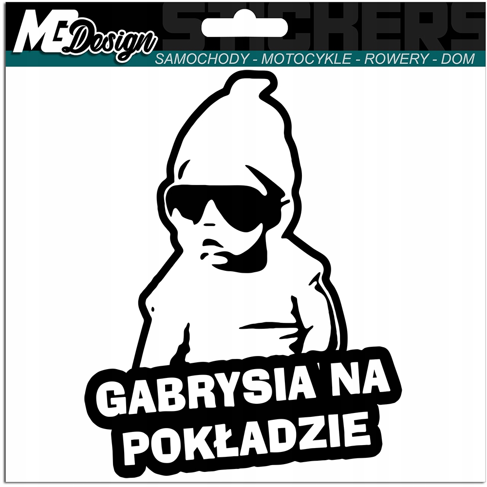

Gabrysia W Samochodzie naklejka w aucie 18x11 kolo