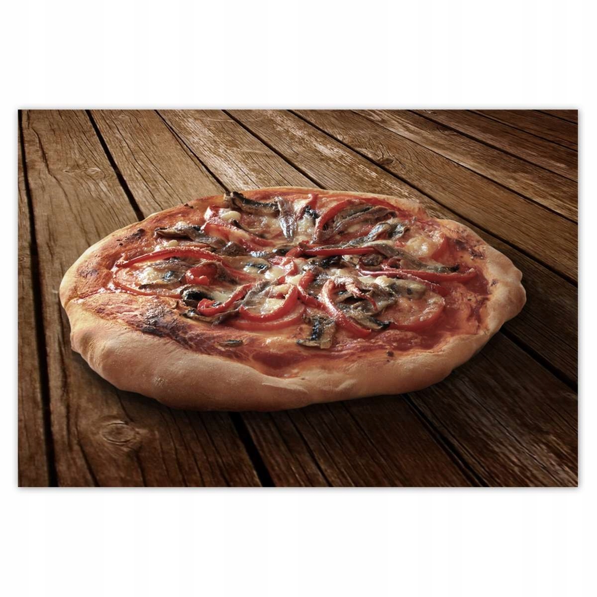 Plakáty 200x135 Pizza na dřevěném stole
