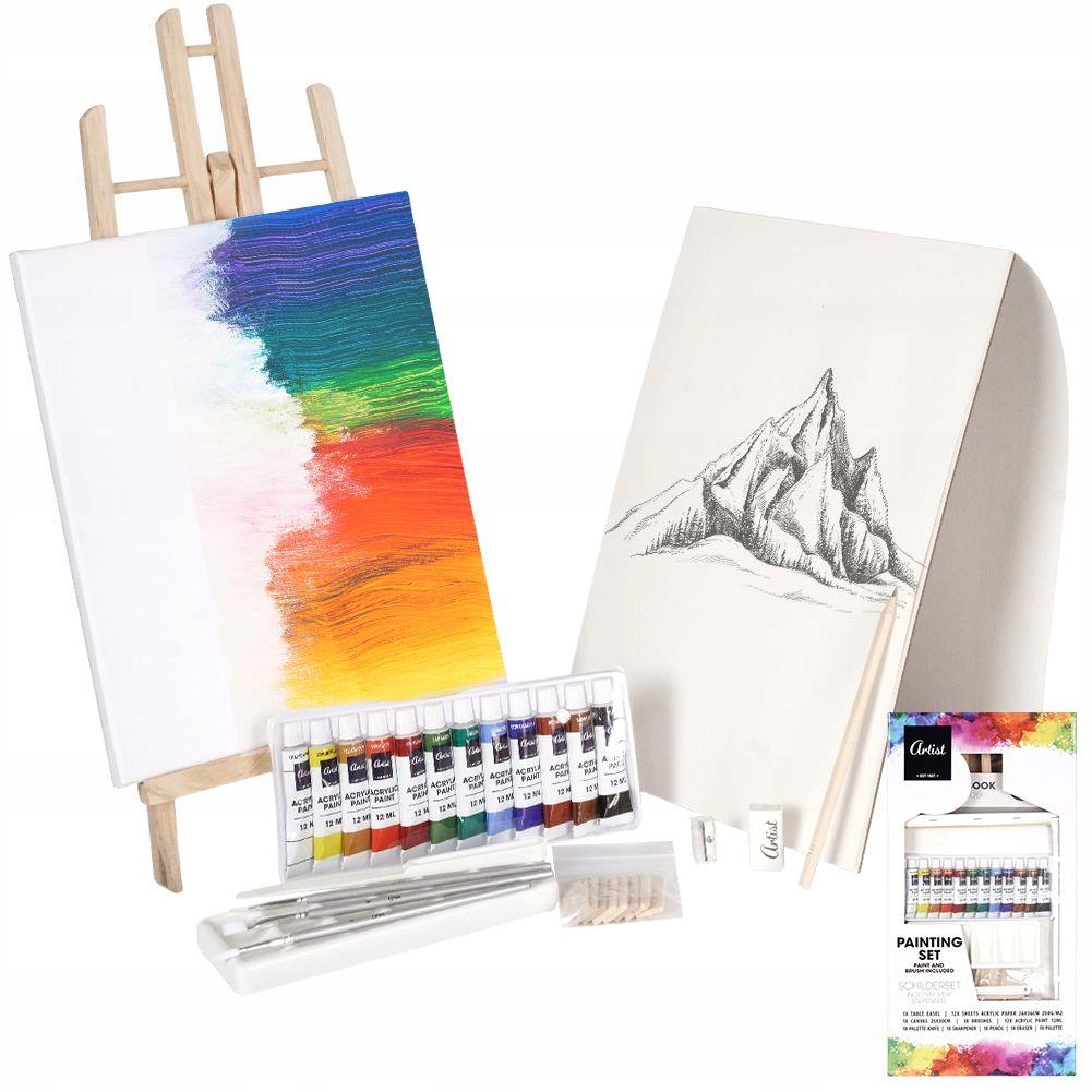 Umělecká Sada Na Malování Pro Děti Malířská Se Stojanem Plátno