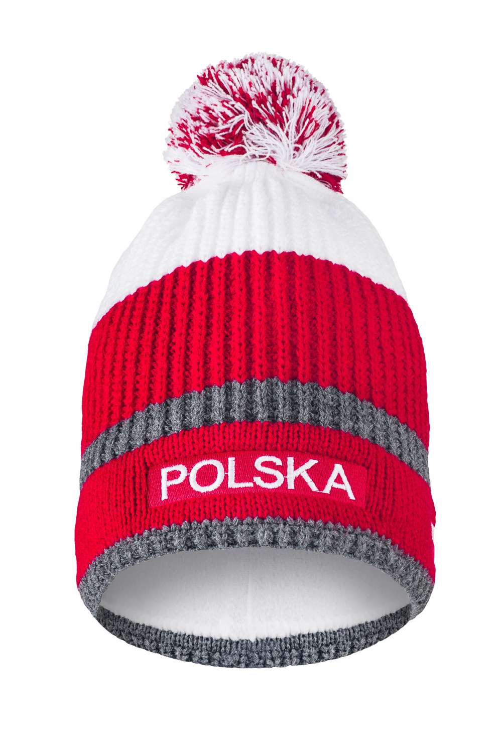 

Czapka Zimowa z polarem Polska pompon fan kibic