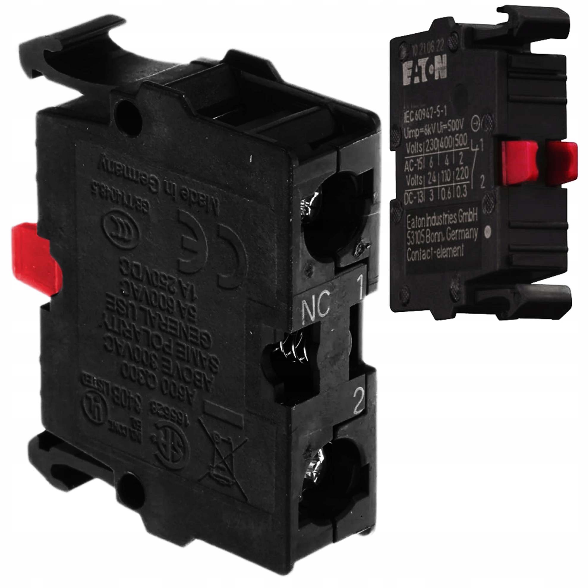 

Element stykowy Stycznik czołowy Rozwierny 1NC