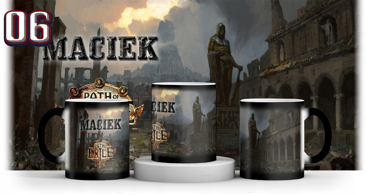 MAGICZNY KUBEK PATH OF EXILE + IMIE + KARTONIK Marka Resolid