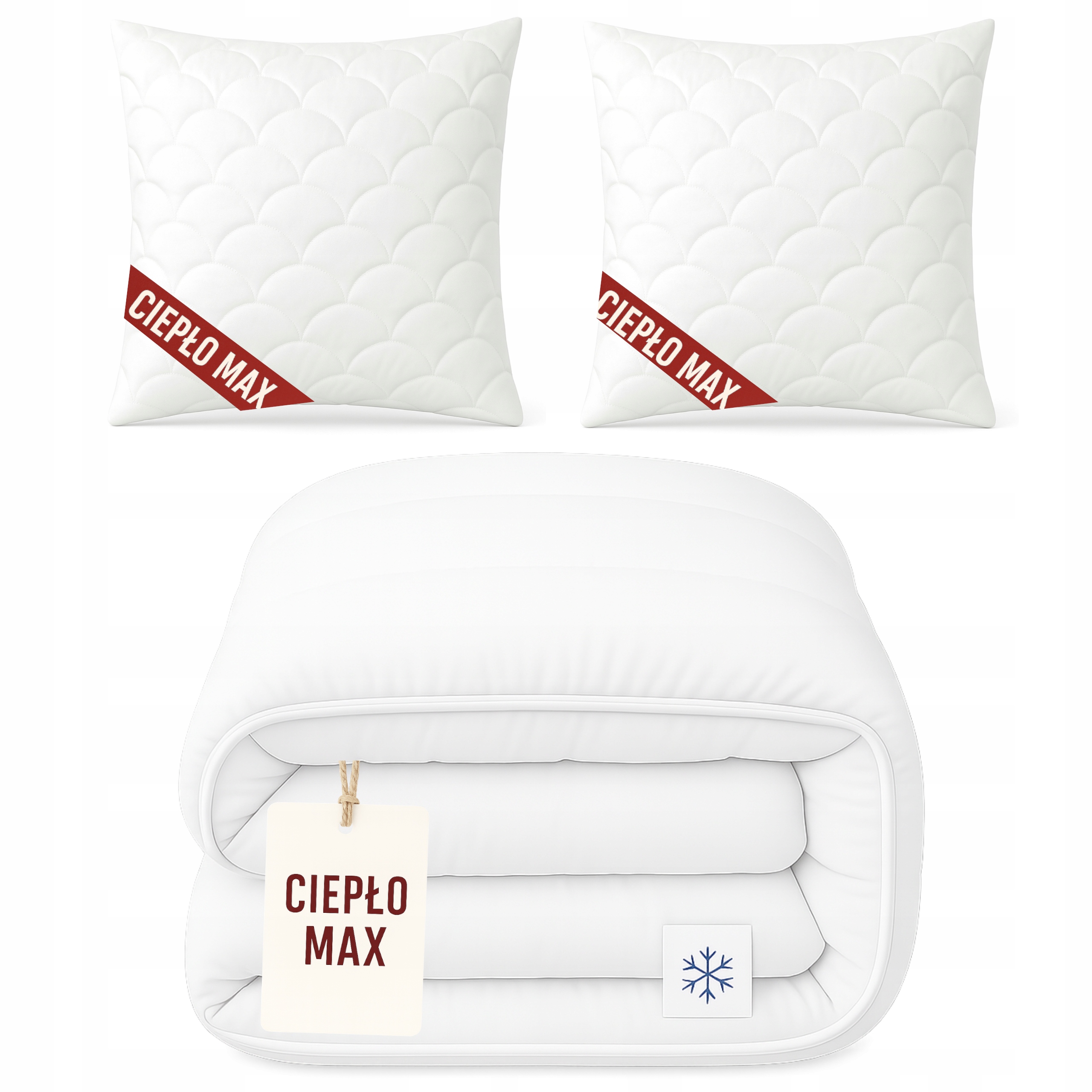 Zimní sada Teplo Max| Nadýchaná přikrývka 160x200 +2x 70x80 Polská kvalita