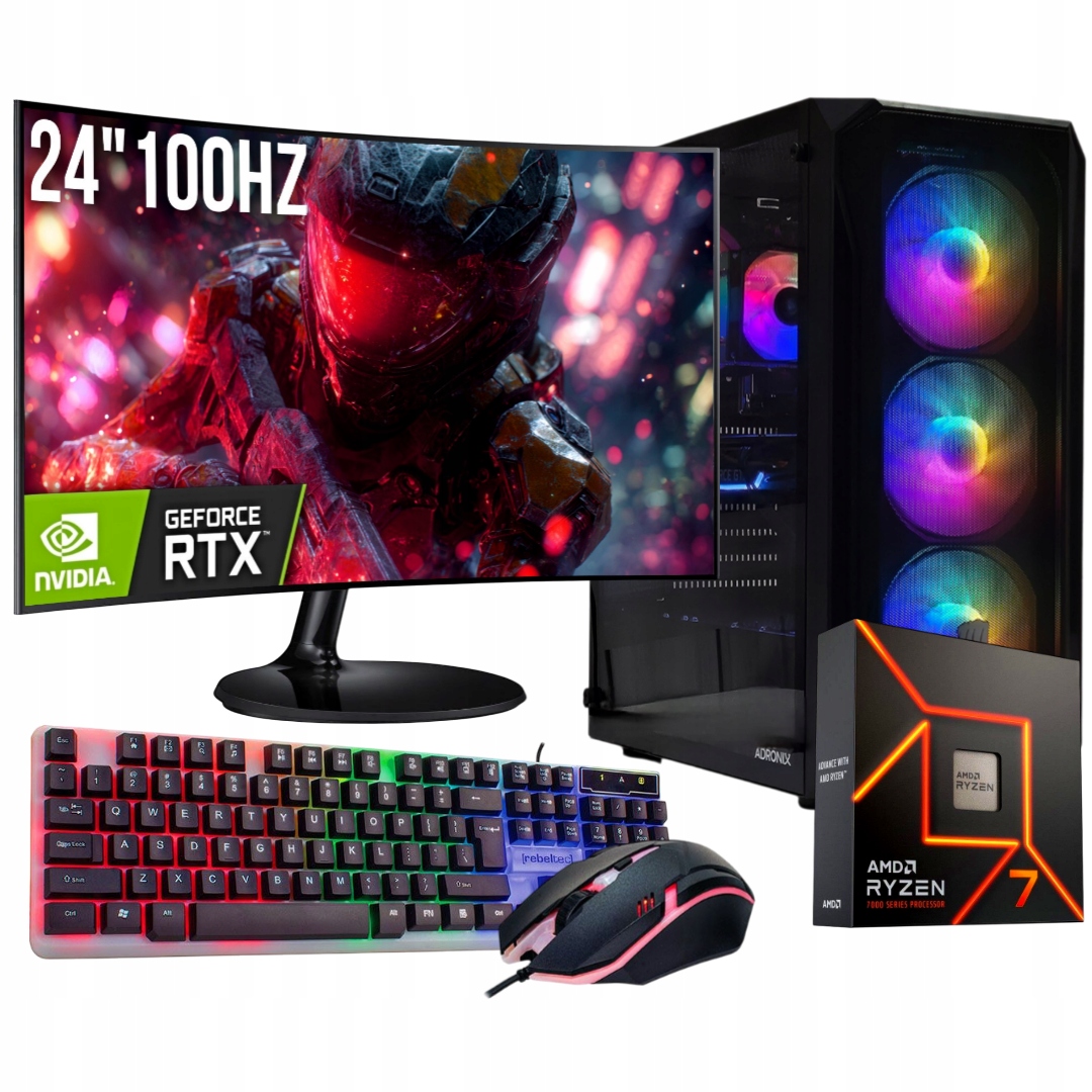 Herní Set Dominator R7 9800X3D/32GB/RTX5060/1TB M.2 SSD/W11/24"100Hz