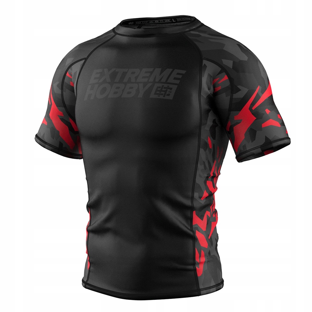Extreme Hobby Rashguard krótki rękaw Black Panther Czarno-Czerwony L