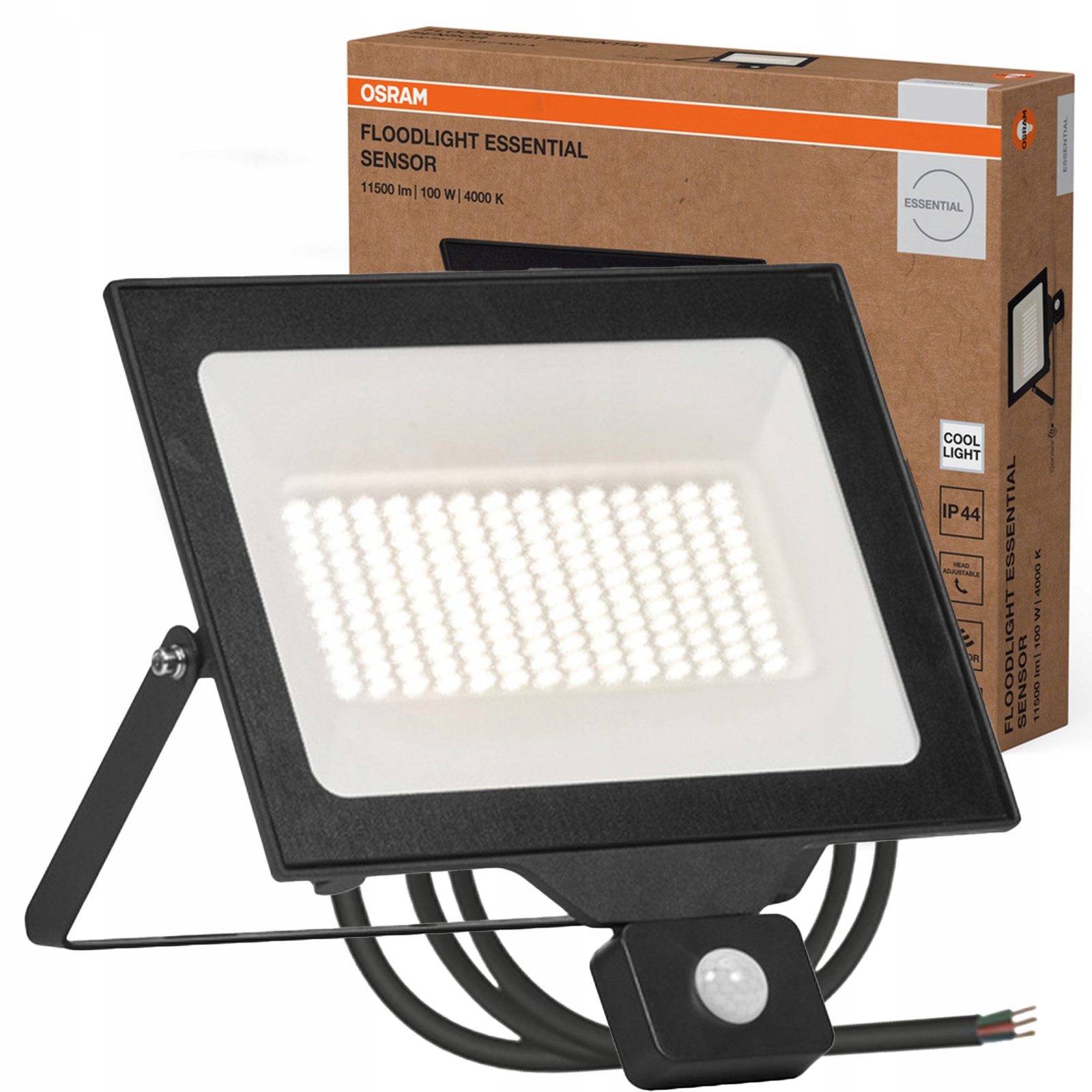 Led reflektor Snímač pohybu a súmraku 100 W 10000 lm 4000K Floodlight