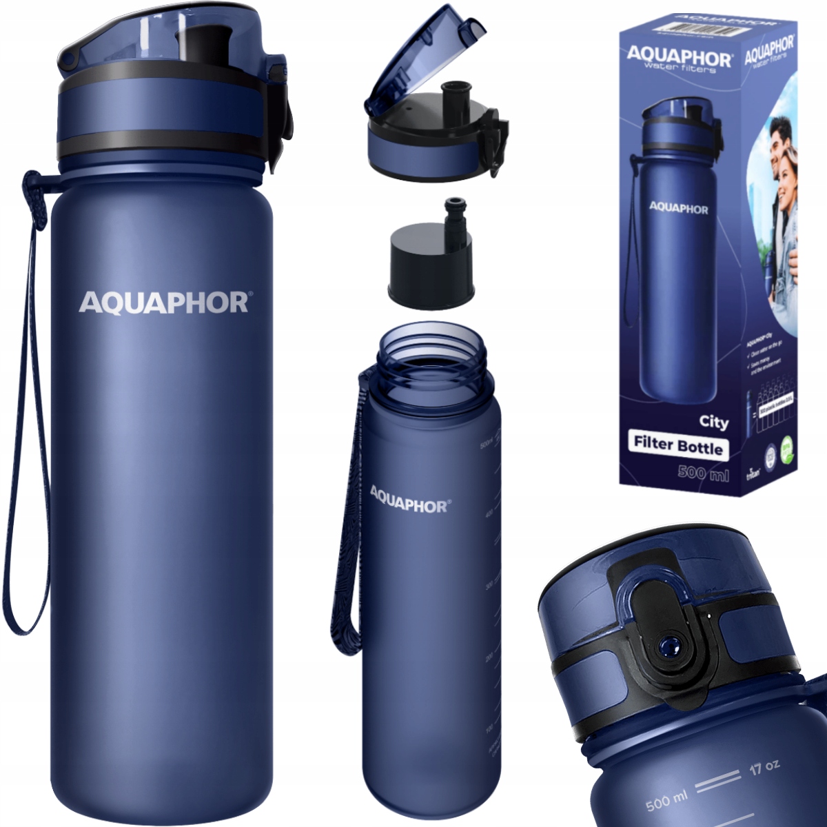 

Bidon Butelka filtrująca filtr Aquaphor City 0,5 L
