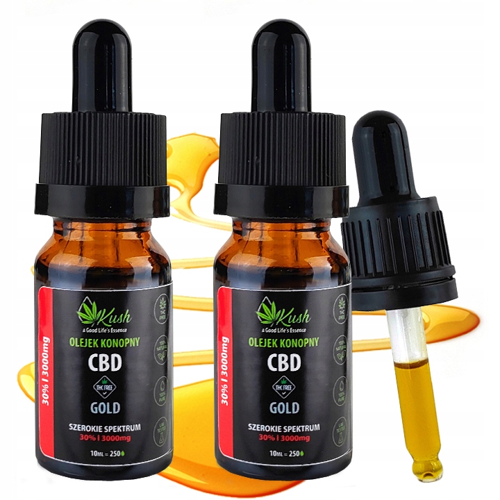 

Olejek Konopny Kush Cbd Gold 30% 6000 mg 2x 10ml