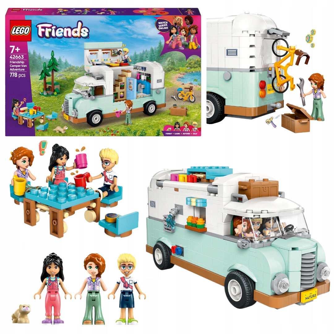 Lego Friends 42663 Dobrodružství v karavanu Přátelé Kolo Kamper Kemping